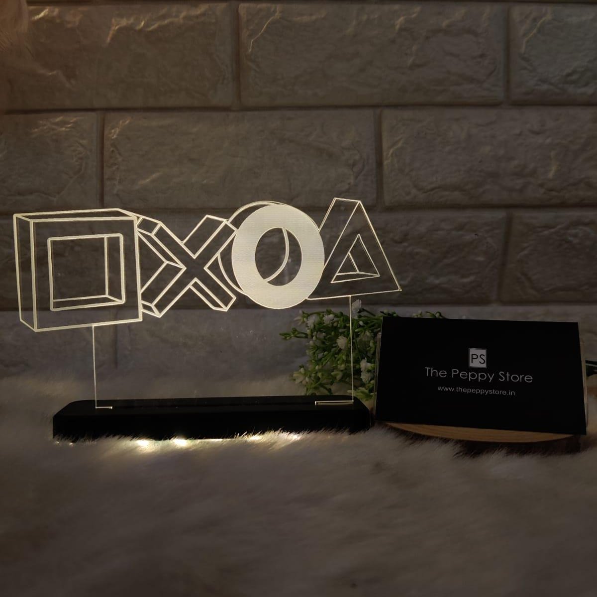 PLAYSTATION LED PLAQUE + LED STAND - ThePeppyStore