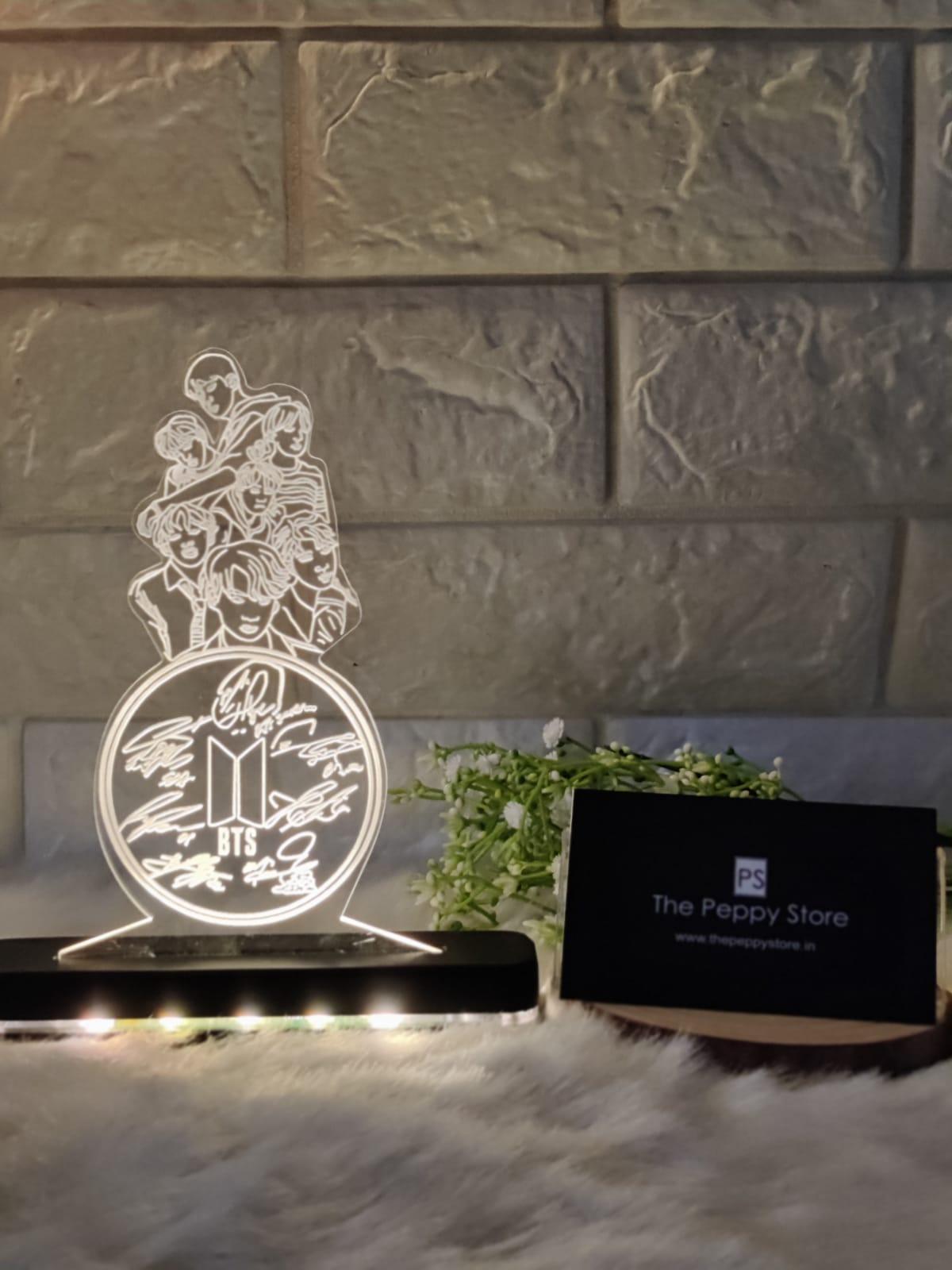 BTS ALL 7 LED PLAQUE + LED STAND - ThePeppyStore