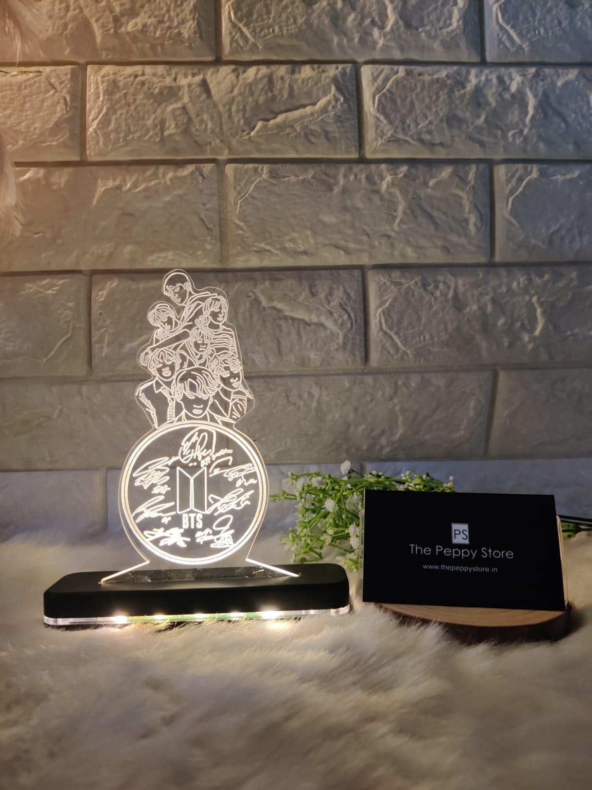 BTS ALL 7 LED PLAQUE + LED STAND - ThePeppyStore