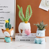 Cute-Looking White Bunny Planter - ThePeppyStore