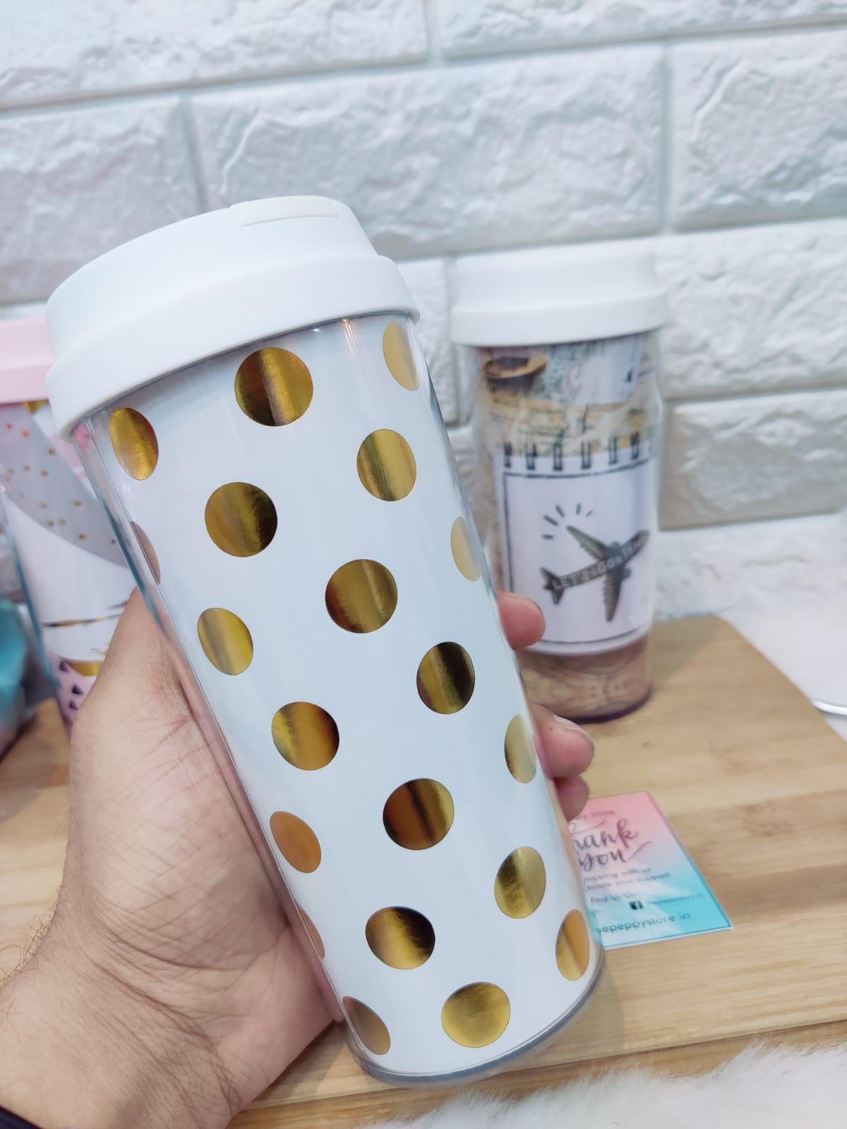 Golden Travel Coffee Tumbler - ThePeppyStore