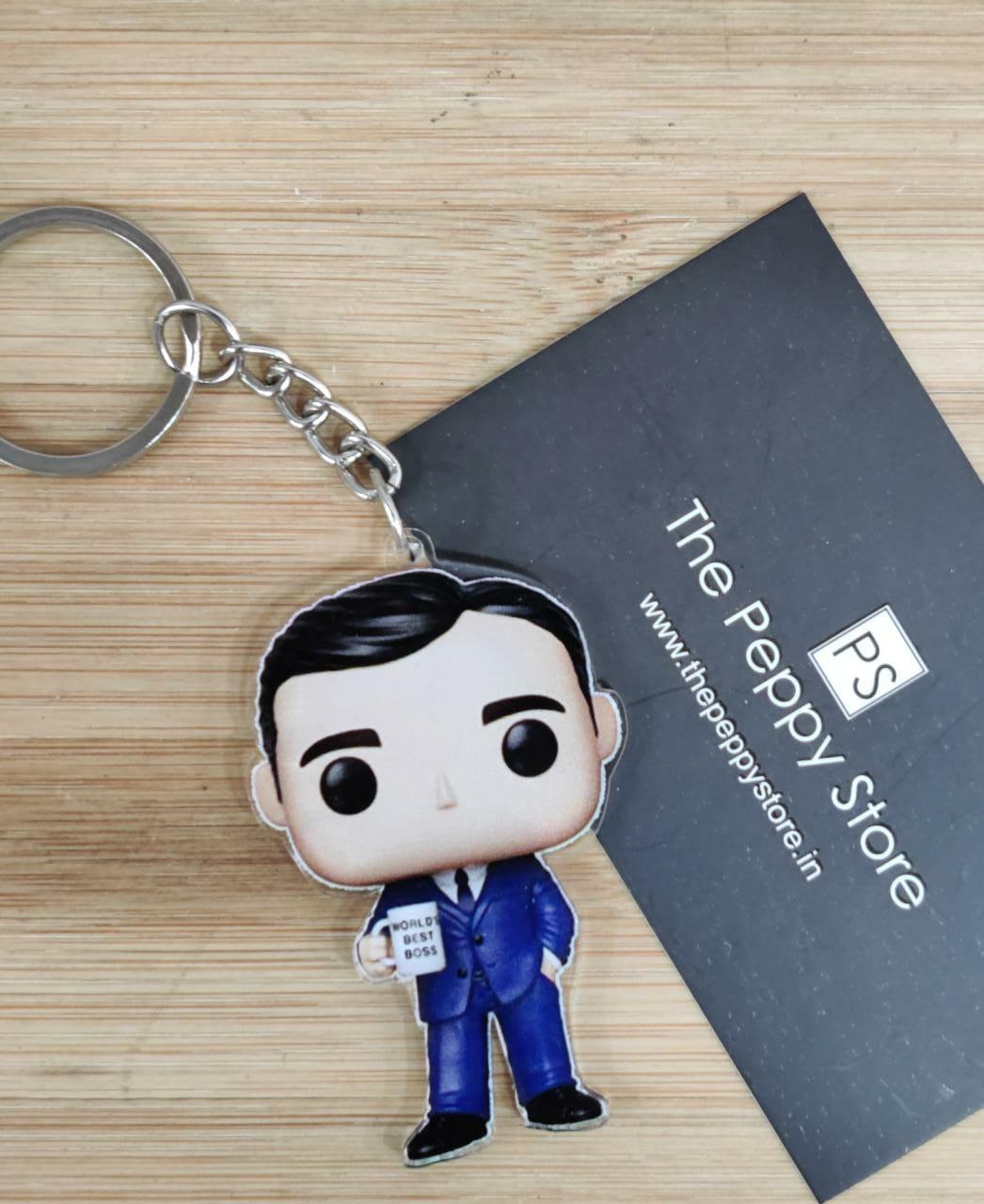 THE OFFICE -Michael Scott  Keychain - ThePeppyStore