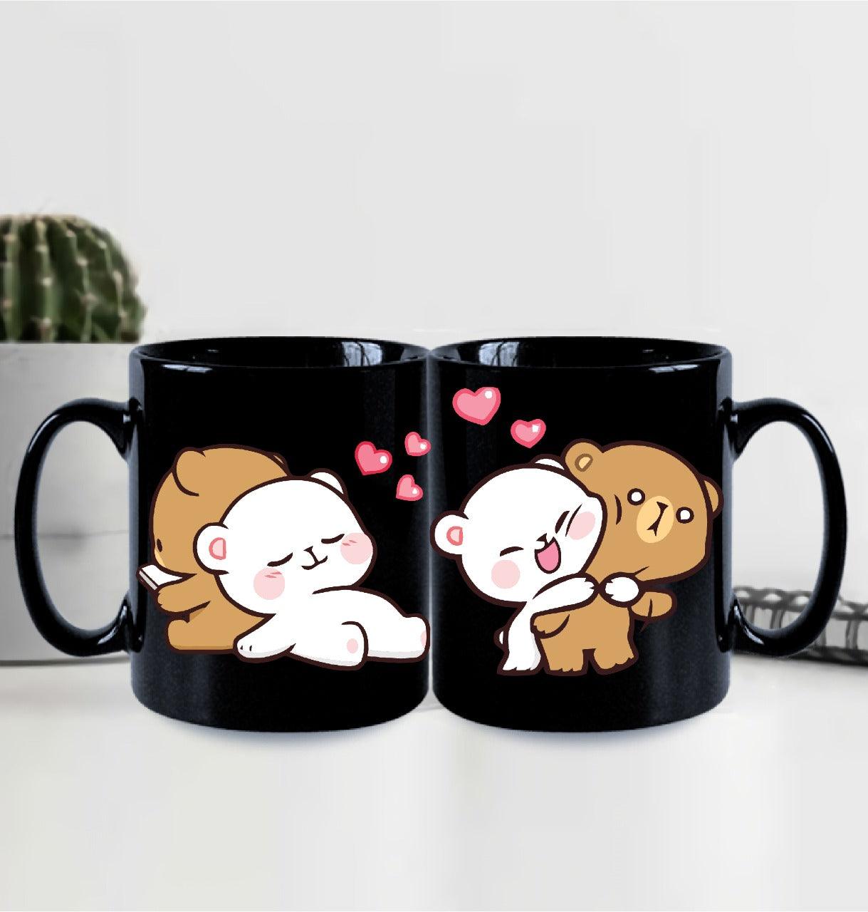 Milk And Mocha Black Mug - ThePeppyStore