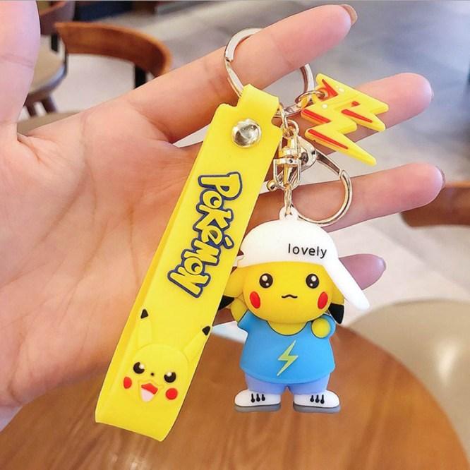 Pokemon Pikachu 3D Silicon Keychains + Bagcharm + Strap - ThePeppyStore