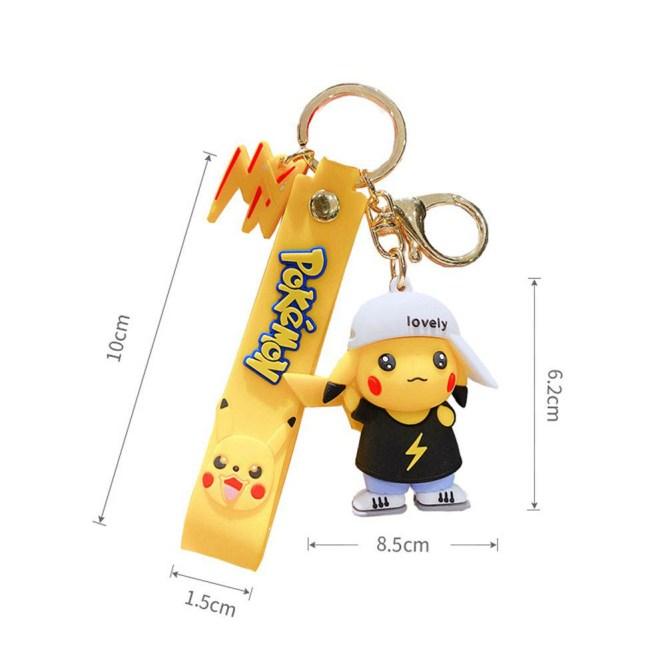 Pokemon Pikachu 3D Silicon Keychains + Bagcharm + Strap - ThePeppyStore