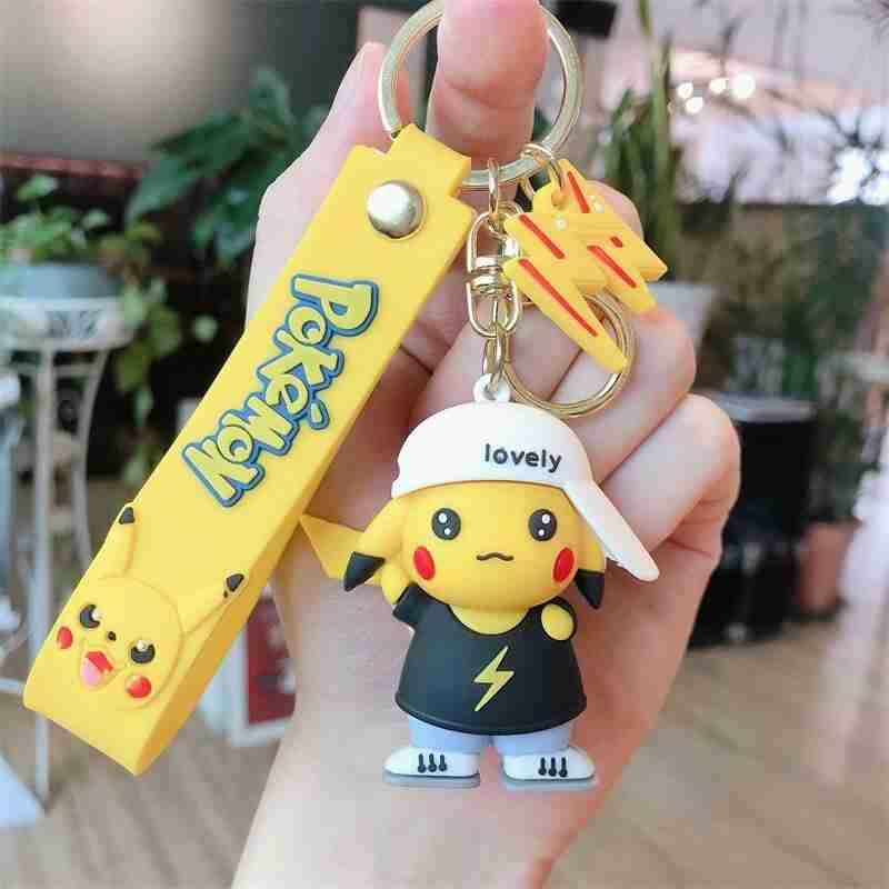 Pokemon Pikachu 3D Silicon Keychains + Bagcharm + Strap - ThePeppyStore