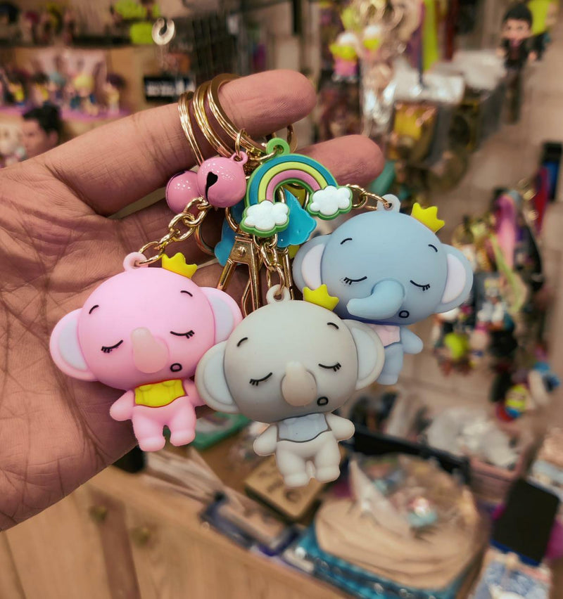 Elephant Keychain with Bagcharm - ThePeppyStore