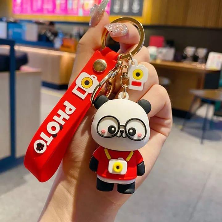 Panda Keychains with bagcharm and Strap - ThePeppyStore