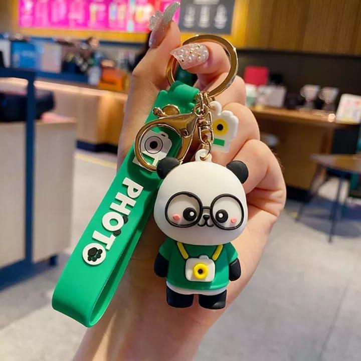 Panda Keychains with bagcharm and Strap - ThePeppyStore