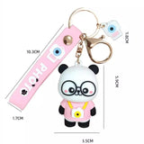 Panda Keychains with bagcharm and Strap - ThePeppyStore