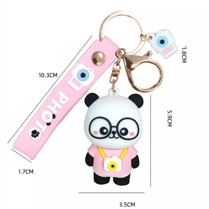 Panda Keychains with bagcharm and Strap - ThePeppyStore