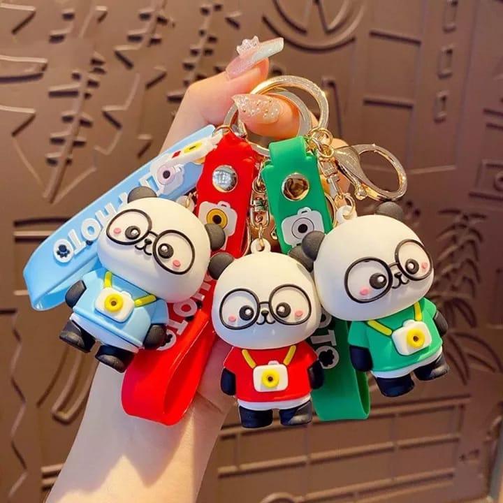 Panda Keychains with bagcharm and Strap - ThePeppyStore