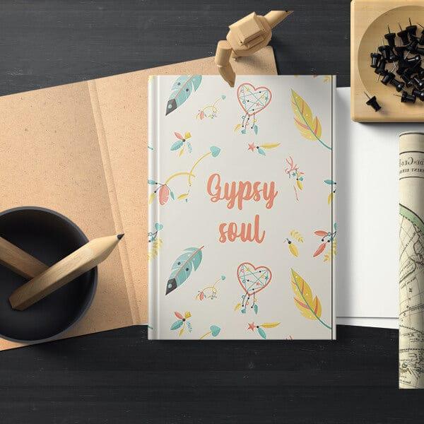 Gypsy Soul Pocket  Hardbound Notebook - ThePeppyStore