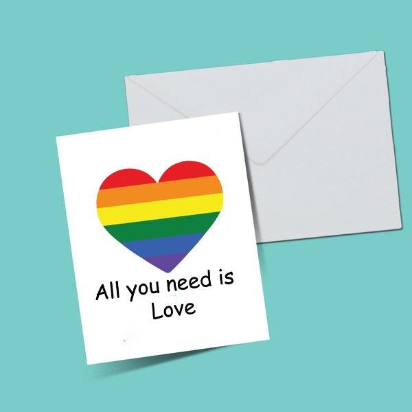 All You Need is Love Greeting Card - ThePeppyStore