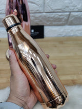 Stainless Steel Hot And Cold Golden Bottle -500Ml - ThePeppyStore