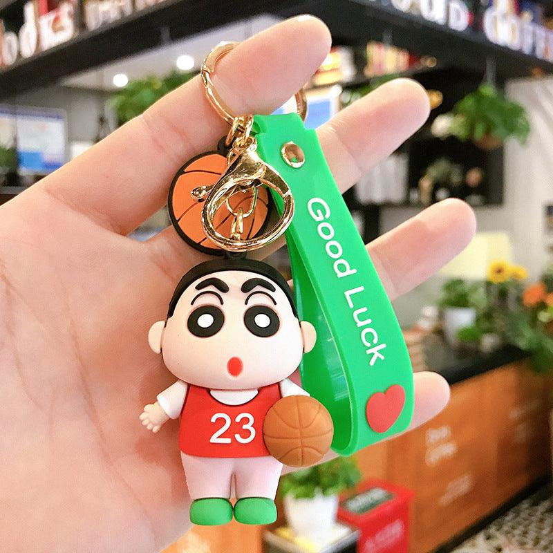 Shinchan Silicon Keychain with Bagcharm and Strap (Choose From Dropdown) - ThePeppyStore