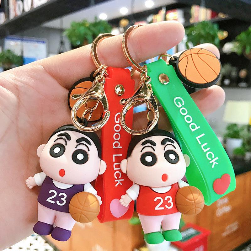 Shinchan Silicon Keychain with Bagcharm and Strap (Choose From Dropdown) - ThePeppyStore