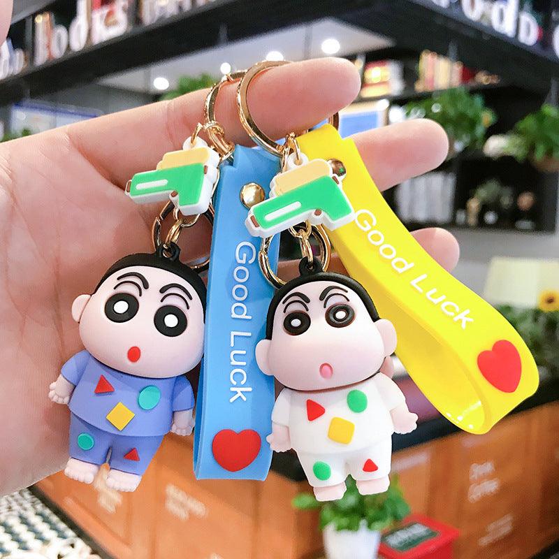 Shinchan Silicon Keychain with Bagcharm and Strap (Choose From Dropdown) - ThePeppyStore