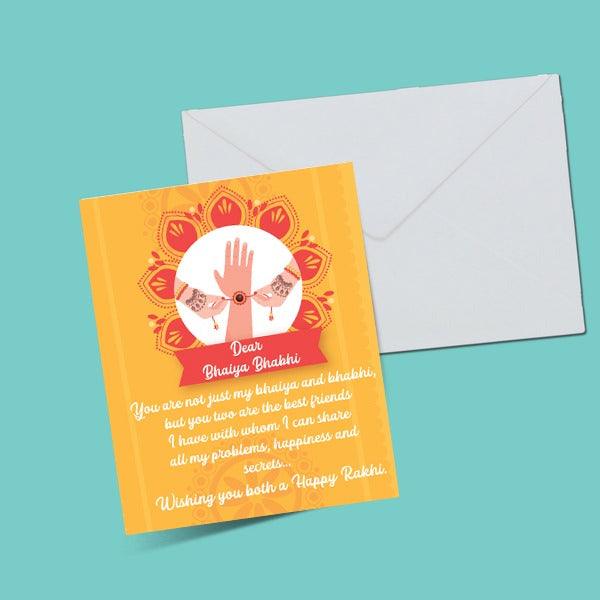 Bhaiya Bhabhi Rakhi Greeting Card - ThePeppyStore