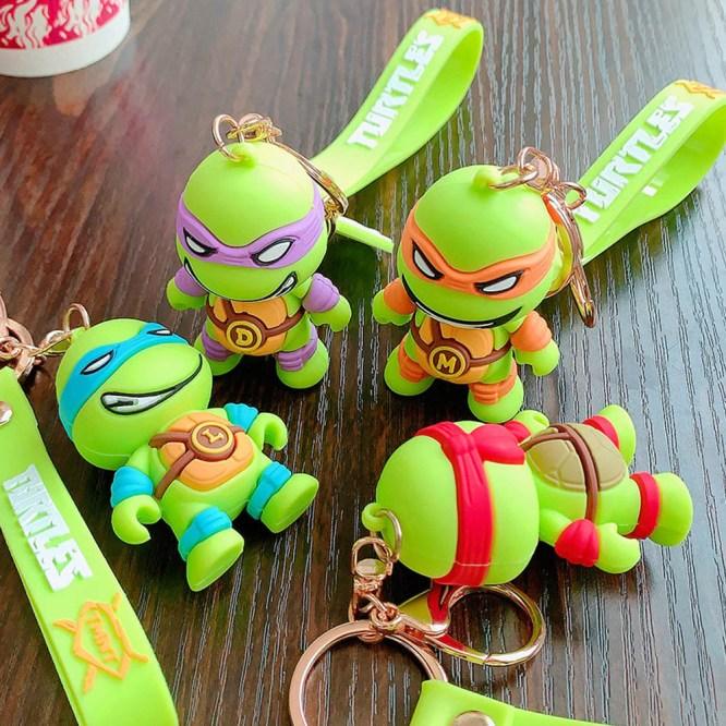 Ninja Turtles Keychain with Bagcharm and Strap (Choose From Dropdown ...