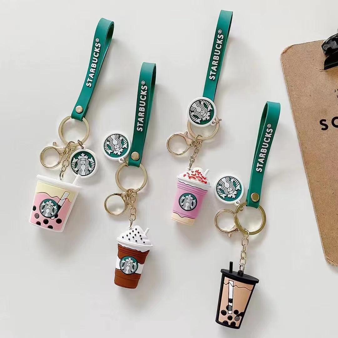 Cute Coffee Cup Keychain + Bag charm + Strap (Choose from Drop Down Menu) - ThePeppyStore