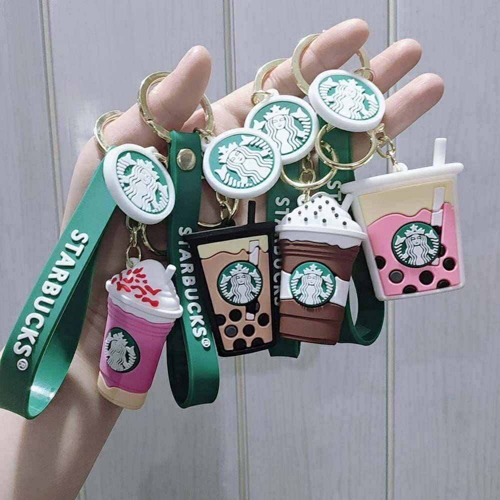 Cute Coffee Cup Keychain + Bag charm + Strap (Choose from Drop Down Menu) - ThePeppyStore