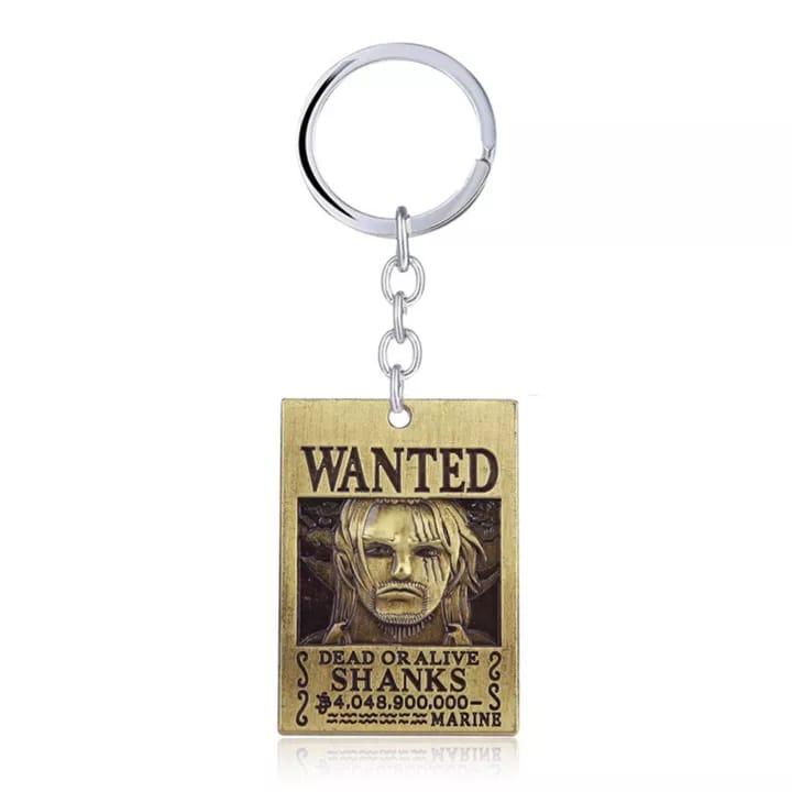 One Piece Wanted Metal Keychain - ThePeppyStore