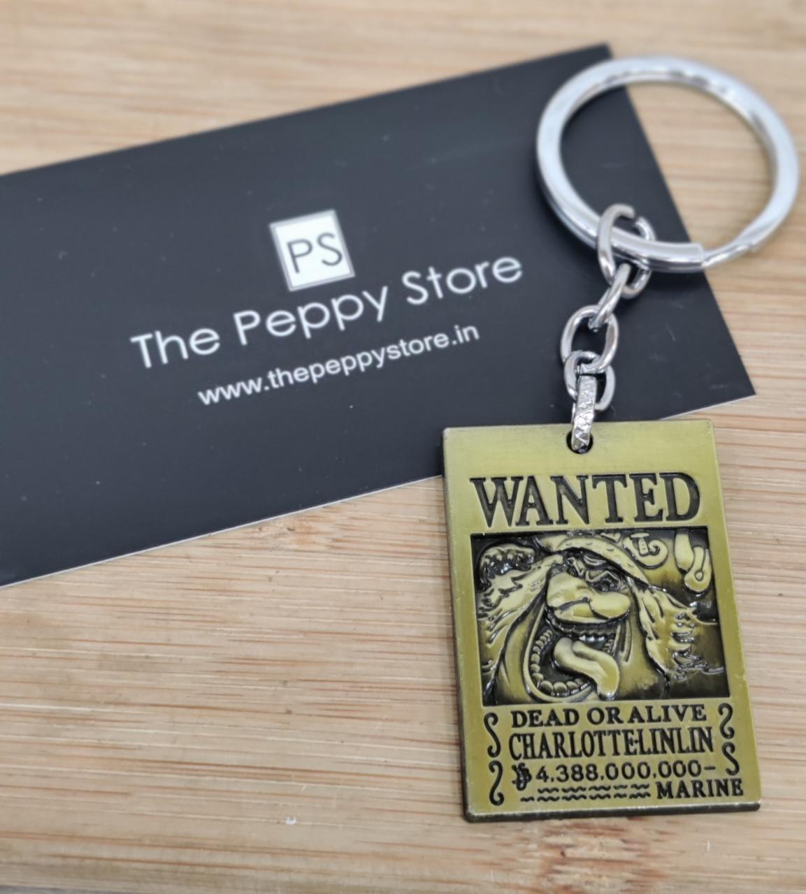 One Piece Wanted Metal Keychain - ThePeppyStore