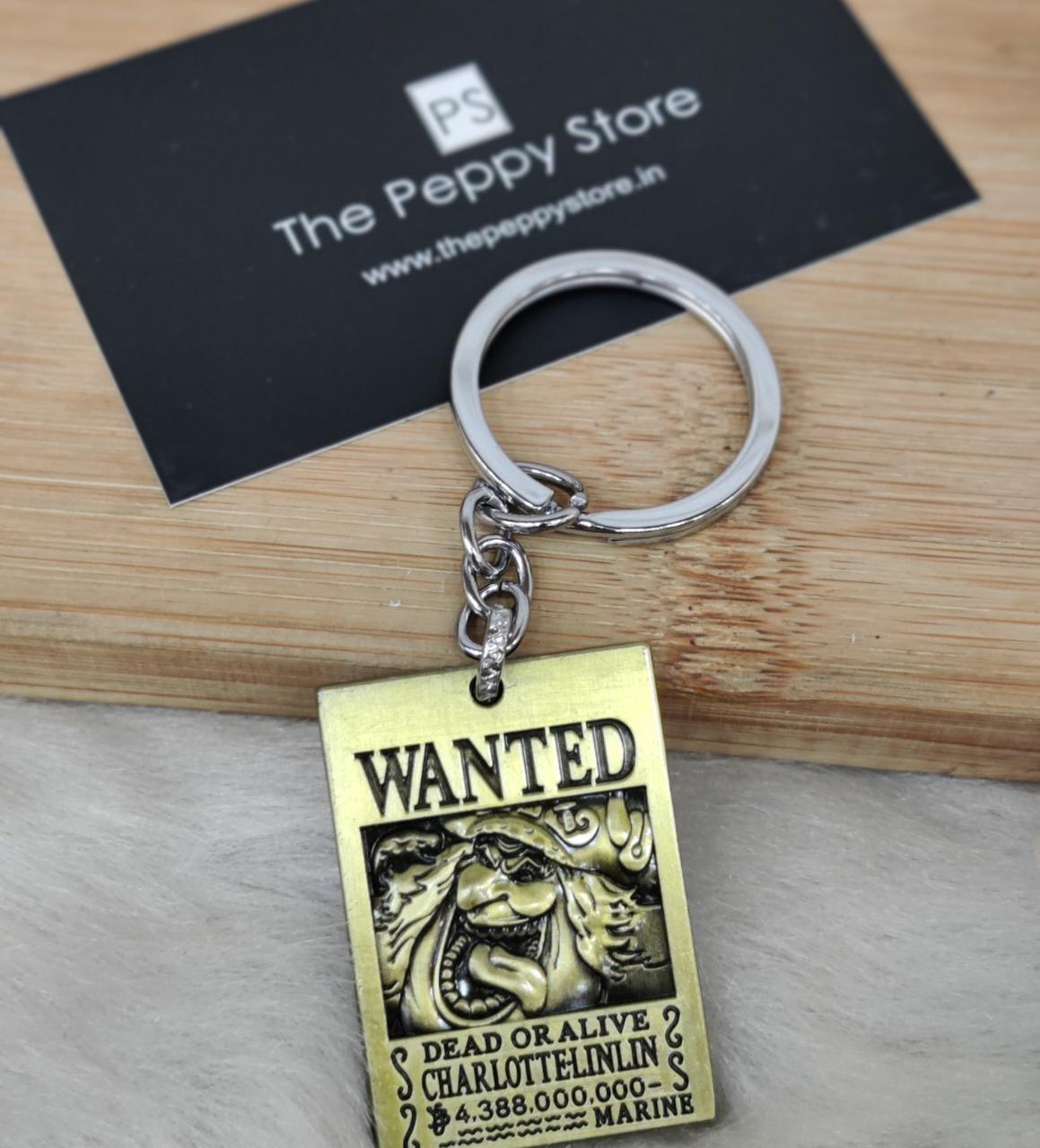 One Piece Wanted Metal Keychain - ThePeppyStore