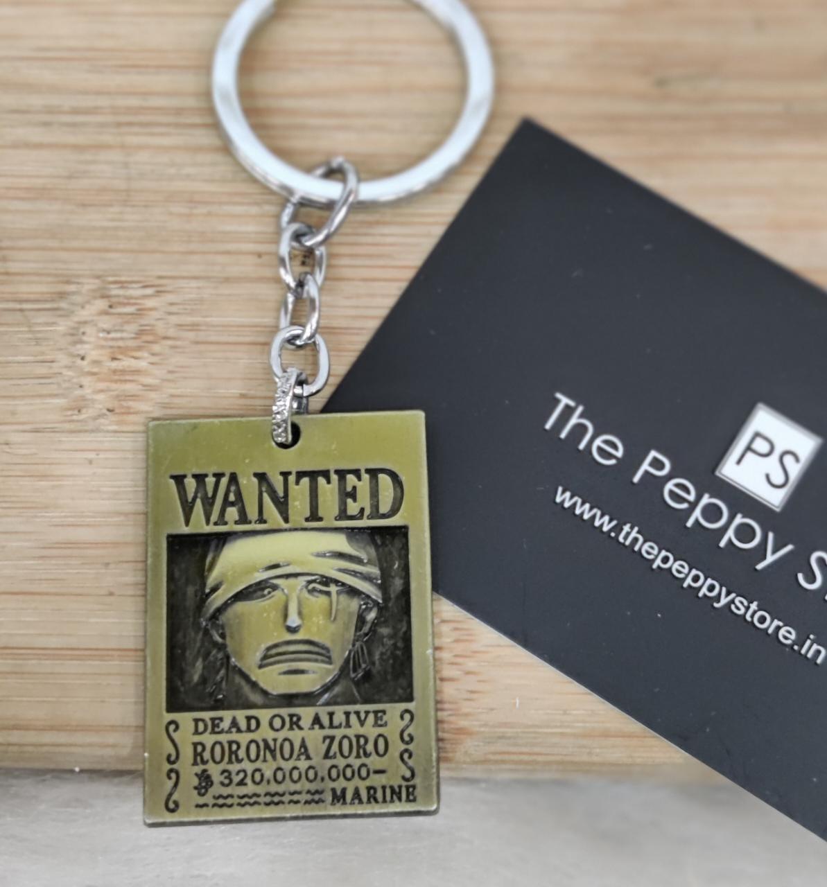 One Piece Wanted Metal Keychain - ThePeppyStore