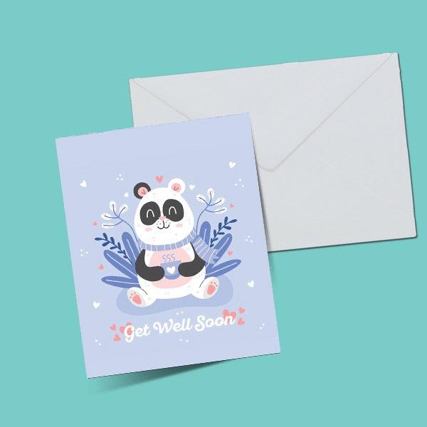 Panda Get Well Soon Greeting Card - ThePeppyStore