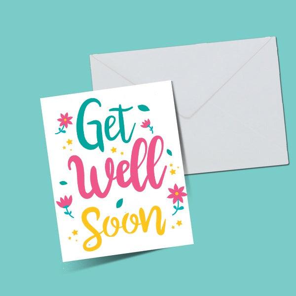 Floral Get Well Soon Greeting Card - ThePeppyStore