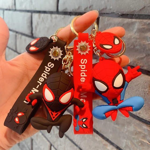 Spiderman Silicon Keychain With Bag Charm with Strap (Select From
