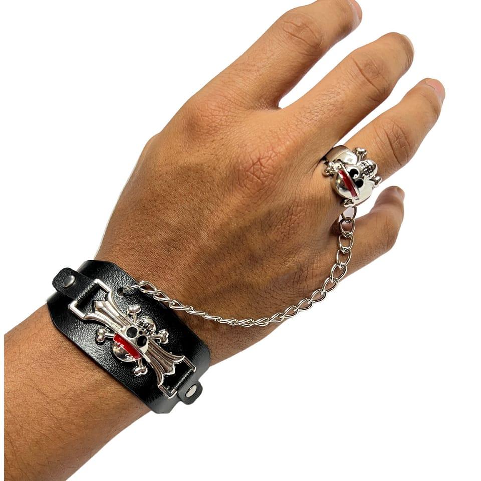 One Piece Wrist Band with Ring - ThePeppyStore