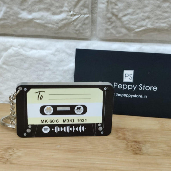 Personalised Spotify Mixtape Keychain (No COD Available On Personalised Orders) - ThePeppyStore