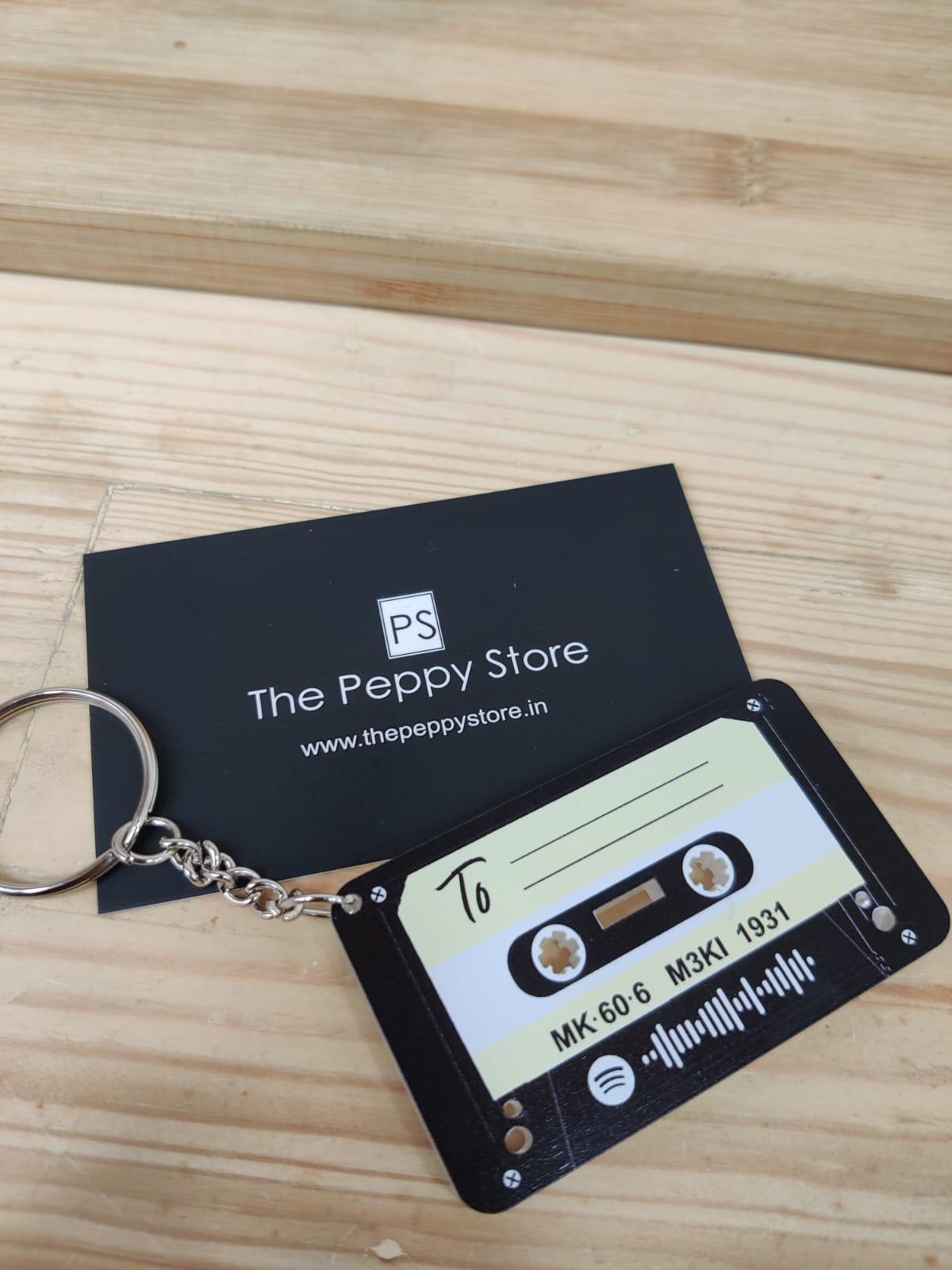 Personalised Spotify Mixtape Keychain (No COD Available On Personalised Orders) - ThePeppyStore