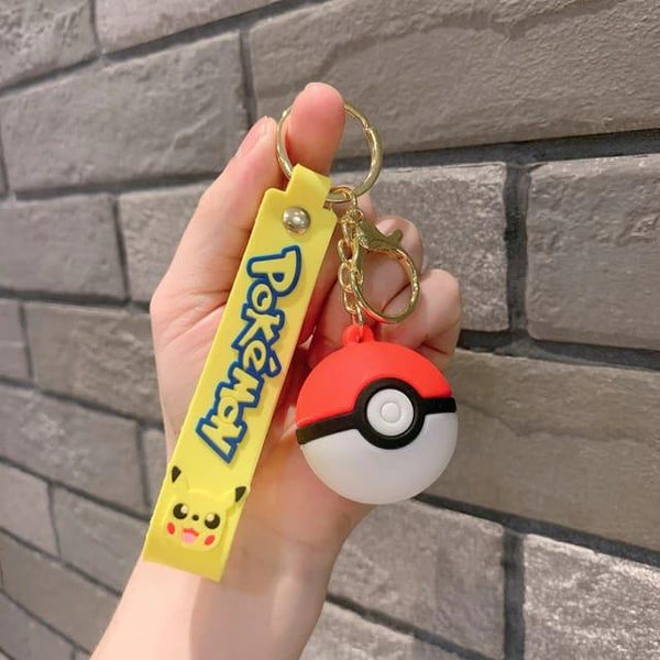 Pokemon Pokeball 3D Silicon Keychains + Bagcharm + Strap - ThePeppyStore