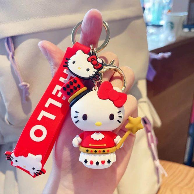 Cute Cat Silicon Keychain with Bagcharm and Strap (Select From Drop Down) - ThePeppyStore