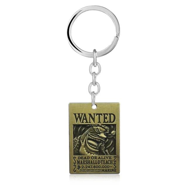 One Piece Wanted Metal Keychain - ThePeppyStore