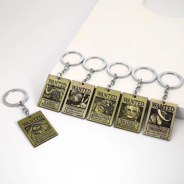 One Piece Wanted Metal Keychain - ThePeppyStore