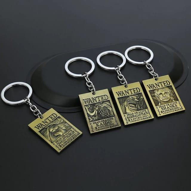 One Piece Wanted Metal Keychain - ThePeppyStore