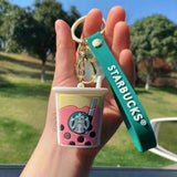 Cute Coffee Cup Keychain + Bag charm + Strap (Choose from Drop Down Menu) - ThePeppyStore