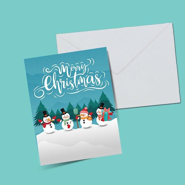Snowman - Merry Christmas Greeting Card - ThePeppyStore