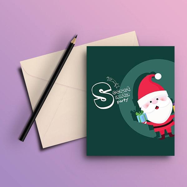 Secret Santa Party Greeting Card - ThePeppyStore