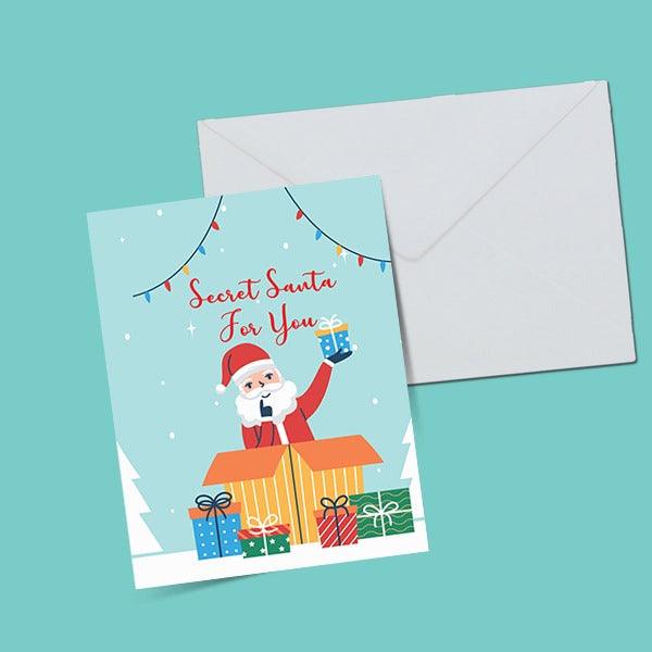 Secret Santa Greeting Card - ThePeppyStore