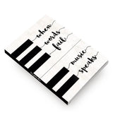 When Words Fail Music Speaks Softcover Notebooks - ThePeppyStore
