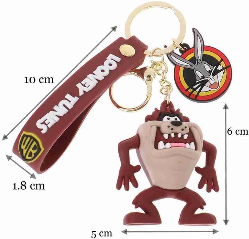 Taz Tasmanian Keychain with Bagcharm and Strap - ThePeppyStore