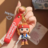Jack Sparrow Silicon Keychain With Bagcharm and Strap (Select From Drop Down Menu) - ThePeppyStore