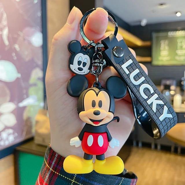 Mickey & Minnie Mouse Keychain with Bagcharm And Strap (Select From Drop Down Menu) - ThePeppyStore