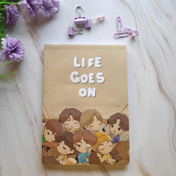 BTS Life Goes On Soft Cover Notebook - ThePeppyStore
